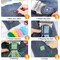 Darning Small Loom Speedweve Style Machine Wood Knitting Looms Type Weave Tool 14 Hooks and 9 Yarn Knitting Needles Hand DIY Craft Weaving Repair Tool for Jeans(Round,Classic Color)